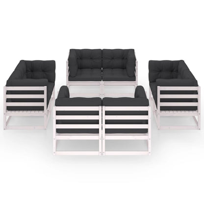 vidaXL 8-tlg. Garten-Lounge-Set mit Kissen Kiefer Massivholz