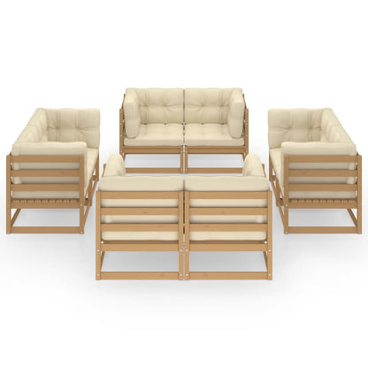 vidaXL 8-tlg. Garten-Lounge-Set mit Kissen Kiefer Massivholz