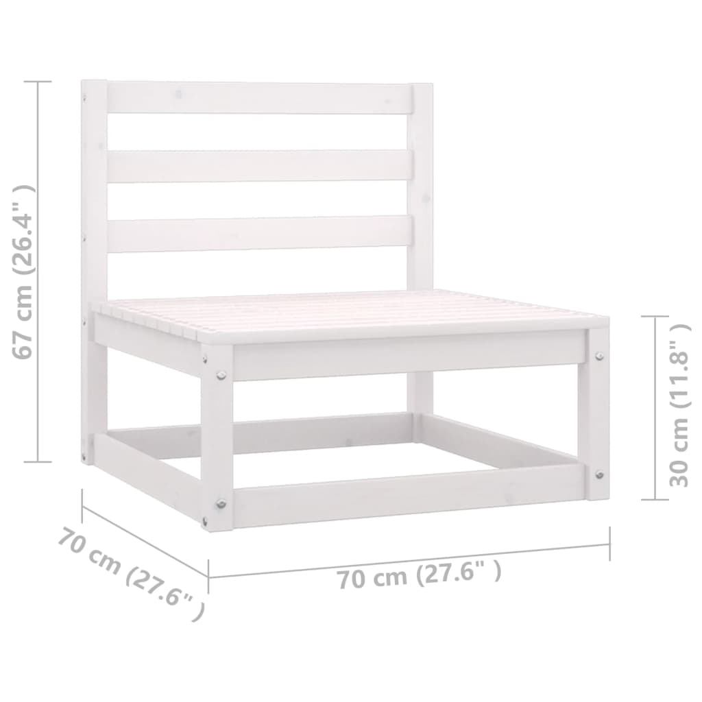 vidaXL 4-Sitzer-Gartensofa mit Kissen Kiefer Massivholz