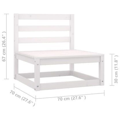 vidaXL 4-Sitzer-Gartensofa mit Kissen Kiefer Massivholz