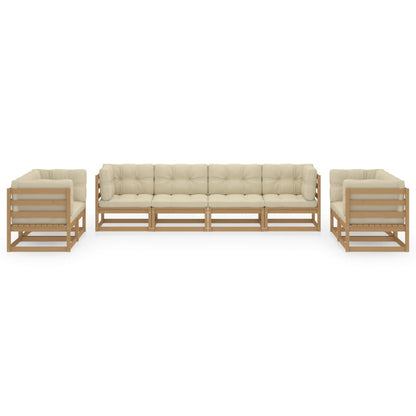 vidaXL 8-tlg. Garten-Lounge-Set mit Kissen Kiefer MassivholzvidaXL