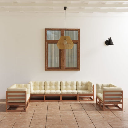 vidaXL 8-tlg. Garten-Lounge-Set mit Kissen Kiefer MassivholzvidaXL