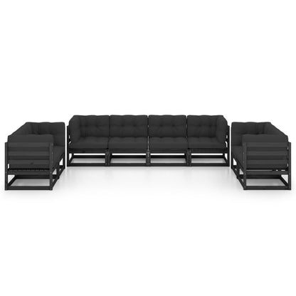 vidaXL 8-tlg. Garten-Lounge-Set mit Kissen Kiefer Massivholz