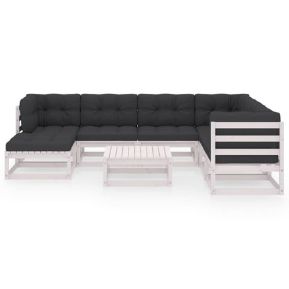 vidaXL 8-tlg. Garten-Lounge-Set mit Kissen Massivholz Kiefer