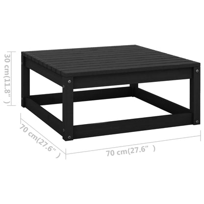 vidaXL 8-tlg. Garten-Lounge-Set mit Kissen Schwarz Massivholz Kiefer
