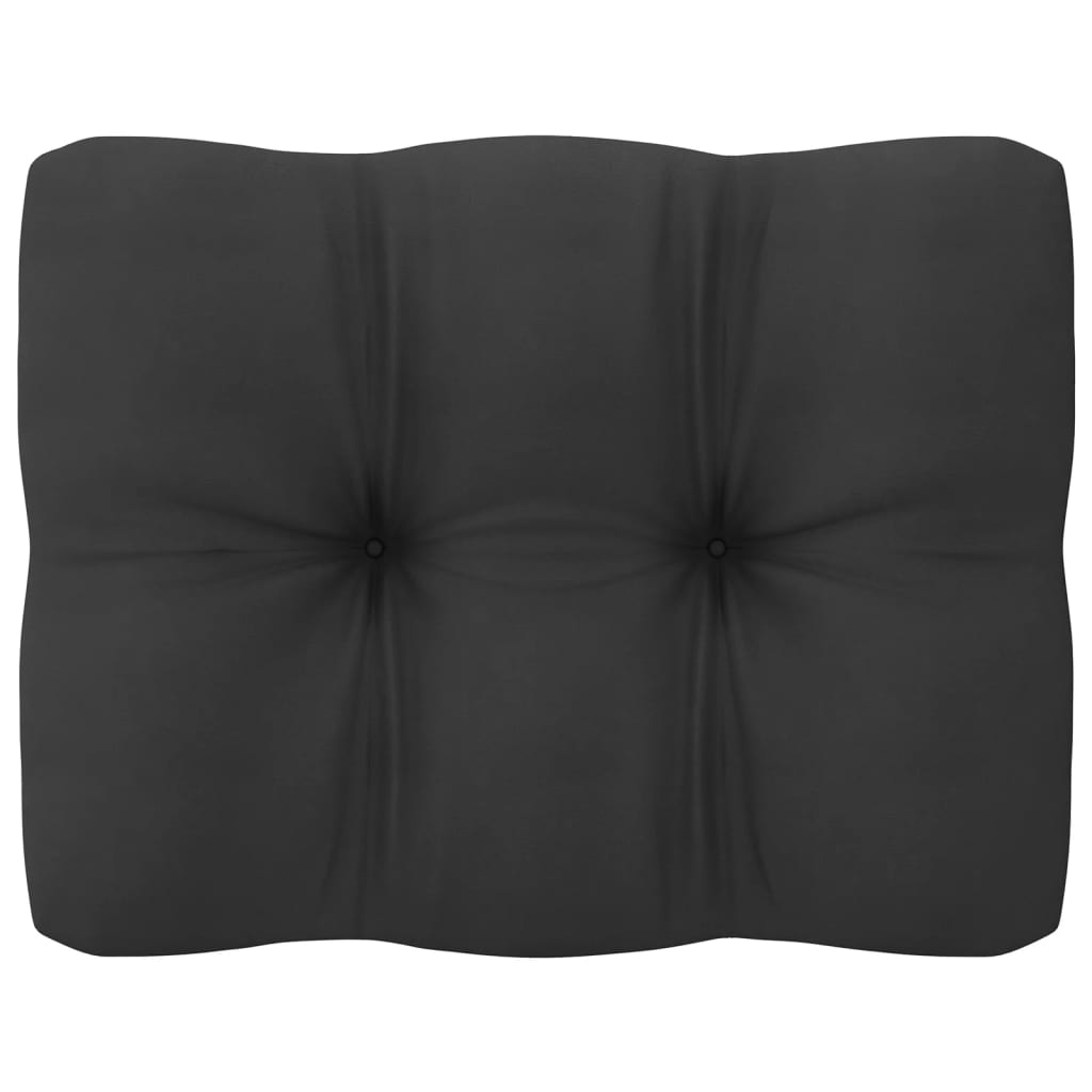 vidaXL 8-tlg. Garten-Lounge-Set mit Kissen Schwarz Massivholz Kiefer