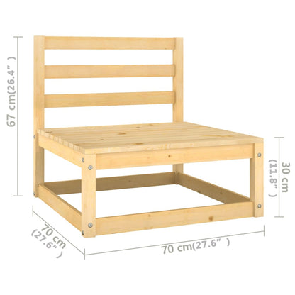 vidaXL 8-tlg. Garten-Lounge-Set mit Kissen Massivholz Kiefer