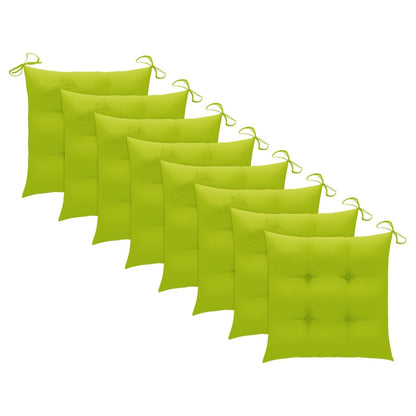 vidaXL Klappbare Gartenstühle 8 Stk. mit Kissen Massivholz Akazie