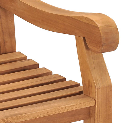 vidaXL Gartenbank 228 cm Massivholz Teak