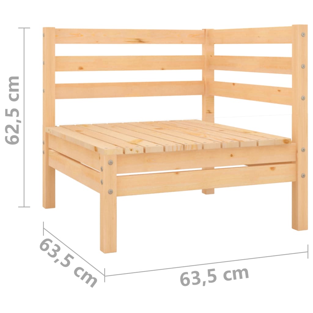 vidaXL 2-Sitzer-Gartensofa Kiefer Massivholz
