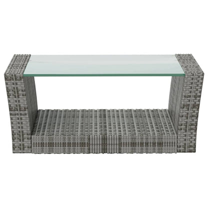 vidaXL 8-tlg. Garten-Lounge-Set mit Kissen Poly Rattan Grau