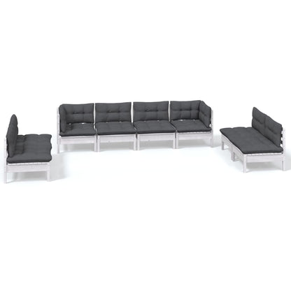 vidaXL 8-tlg. Garten-Lounge-Set mit Kissen Kiefer Massivholz