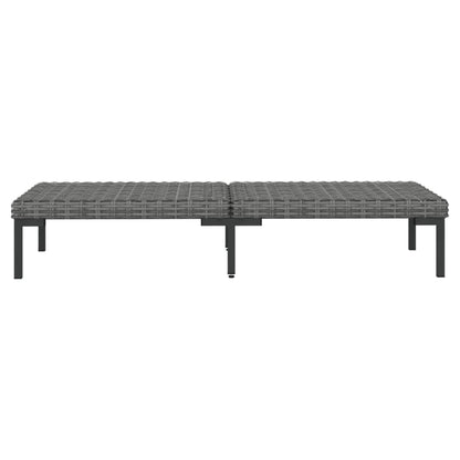vidaXL 8-tlg. Garten-Lounge-Set mit Kissen Poly Rattan Dunkelgrau
