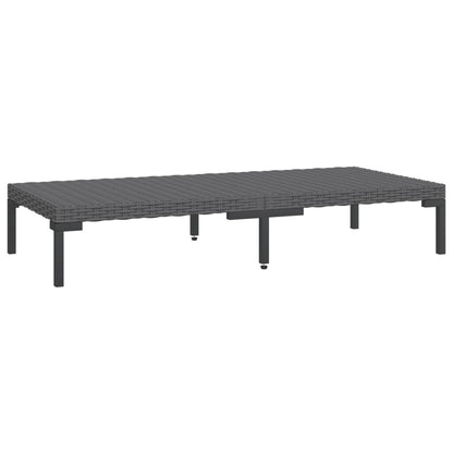 vidaXL 8-tlg. Garten-Lounge-Set mit Kissen Poly Rattan Dunkelgrau