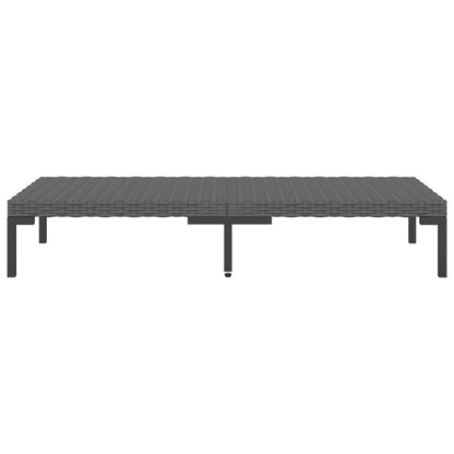 vidaXL 8-tlg. Garten-Lounge-Set mit Kissen Poly Rattan Dunkelgrau