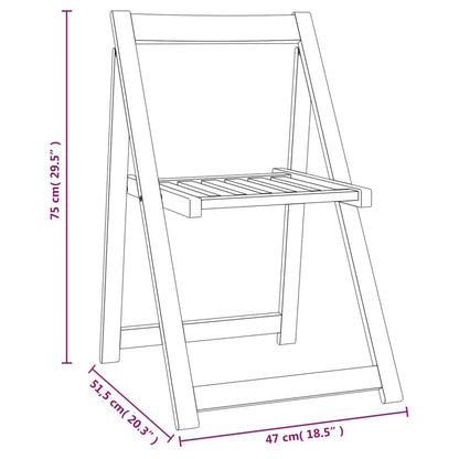 vidaXL Klappbare Gartenstühle 8 Stk. Massivholz Akazie
