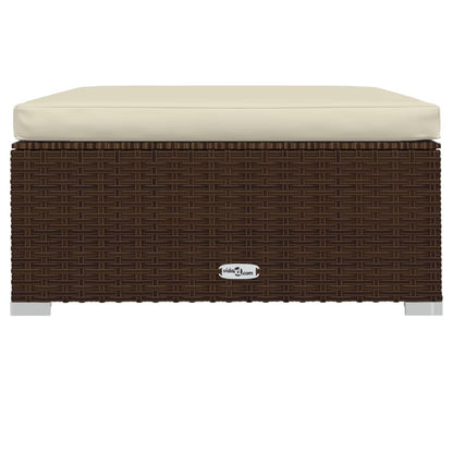 vidaXL 8-tlg. Garten-Lounge-Set mit Kissen Poly Rattan Braun