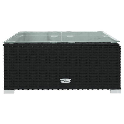 vidaXL 8-tlg. Garten-Lounge-Set mit Kissen Poly Rattan Schwarz