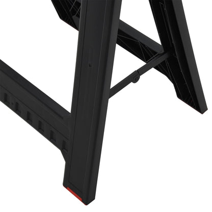 vidaXL Arbeitsböcke 2 Stk. Klappbar Schwarz & Rot Polypropylen 350 kg