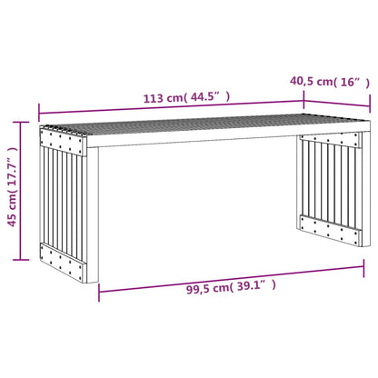 vidaXL Gartenbank Ausziehbar 212,5x40,5x45 cm Massivholz Kiefer