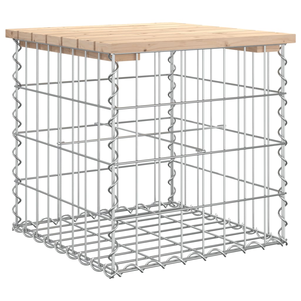 vidaXL Gartenbank aus Gabionen 43x44x42 cm Massivholz Kiefer