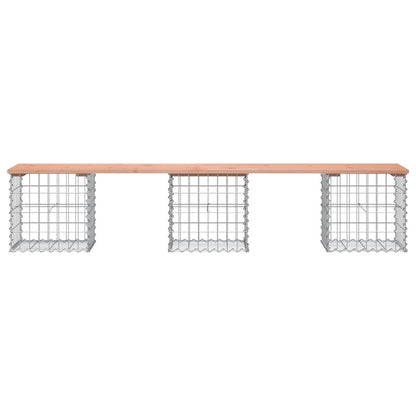 vidaXL Gartenbank aus Gabionen 203x44x42 cm Massivholz Douglasie
