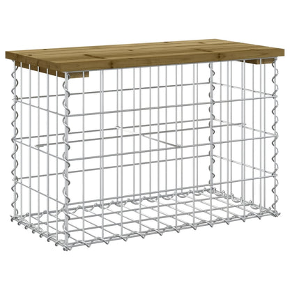 vidaXL Gartenbank aus Gabionen 63x31,5x42 cm Kiefernholz Imprägniert