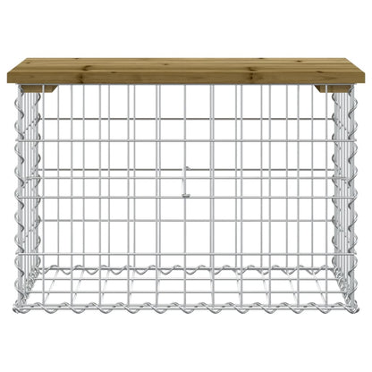 vidaXL Gartenbank aus Gabionen 63x31,5x42 cm Kiefernholz Imprägniert
