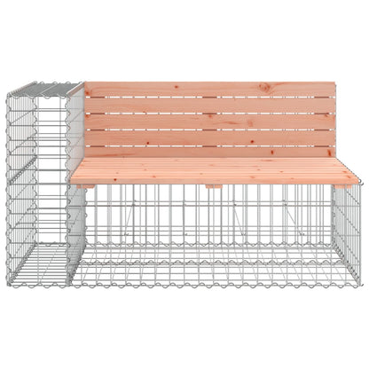 vidaXL Gartenbank aus Gabionen 122x71x65,5 cm Massivholz Douglasie