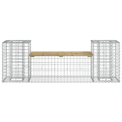 vidaXL Gartenbank aus Gabionen 183x41x60,5 cm Kiefernholz Imprägniert