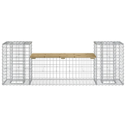 vidaXL Gartenbank aus Gabionen 183x41x60,5 cm Kiefernholz Imprägniert