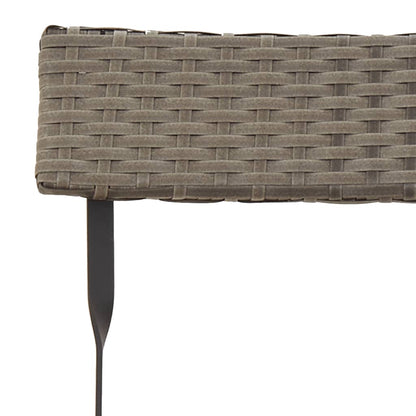 vidaXL Bistrostühle 8 Stk. Klappbar Grau Poly Rattan und Stahl