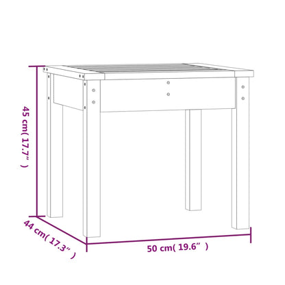 vidaXL Gartenbank Weiß 50x44x45 cm Massivholz Kiefer