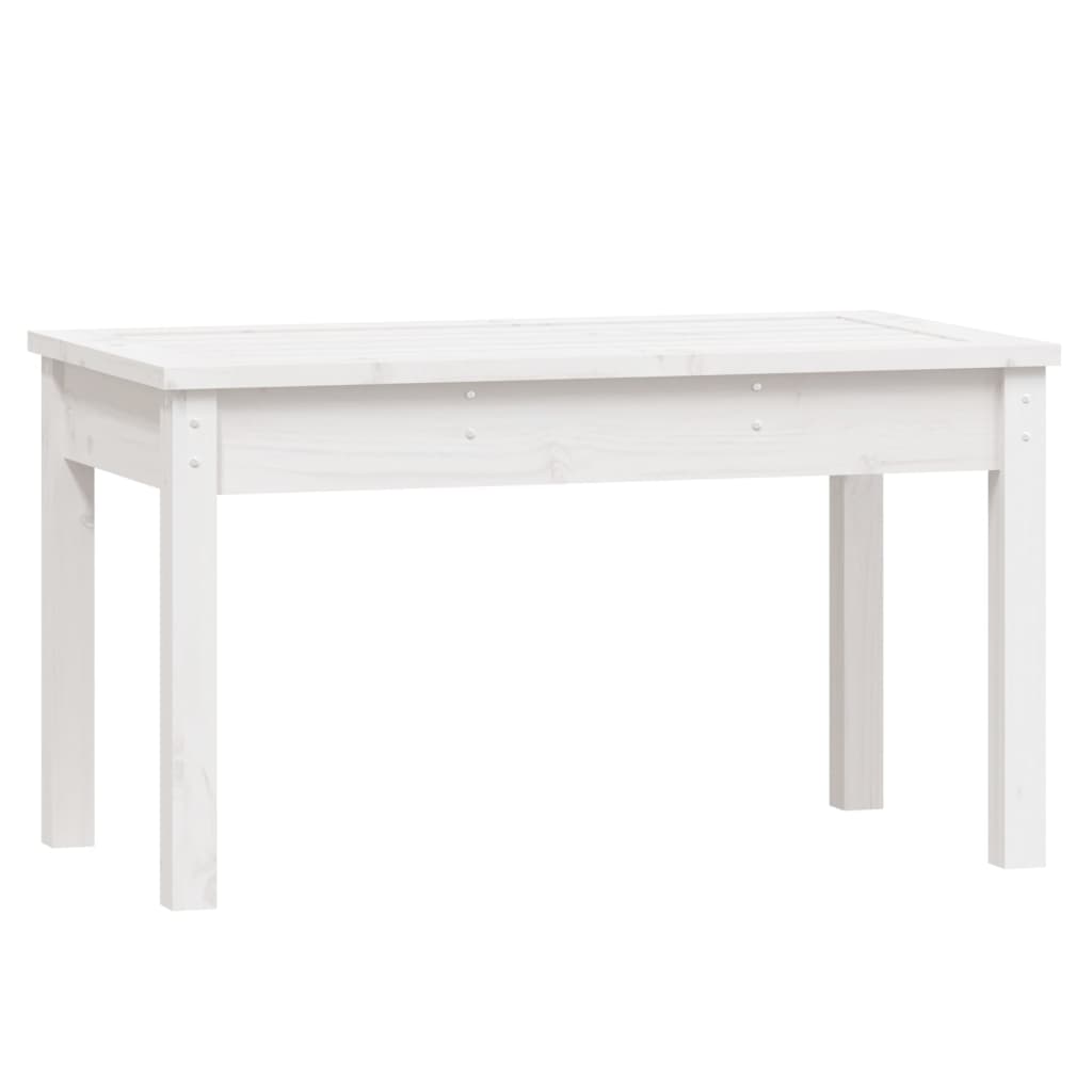 vidaXL Gartenbank Weiß 80x44x45 cm Massivholz Kiefer