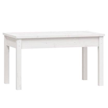 vidaXL Gartenbank Weiß 80x44x45 cm Massivholz Kiefer