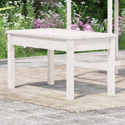 vidaXL Gartenbank Weiß 80x44x45 cm Massivholz Kiefer