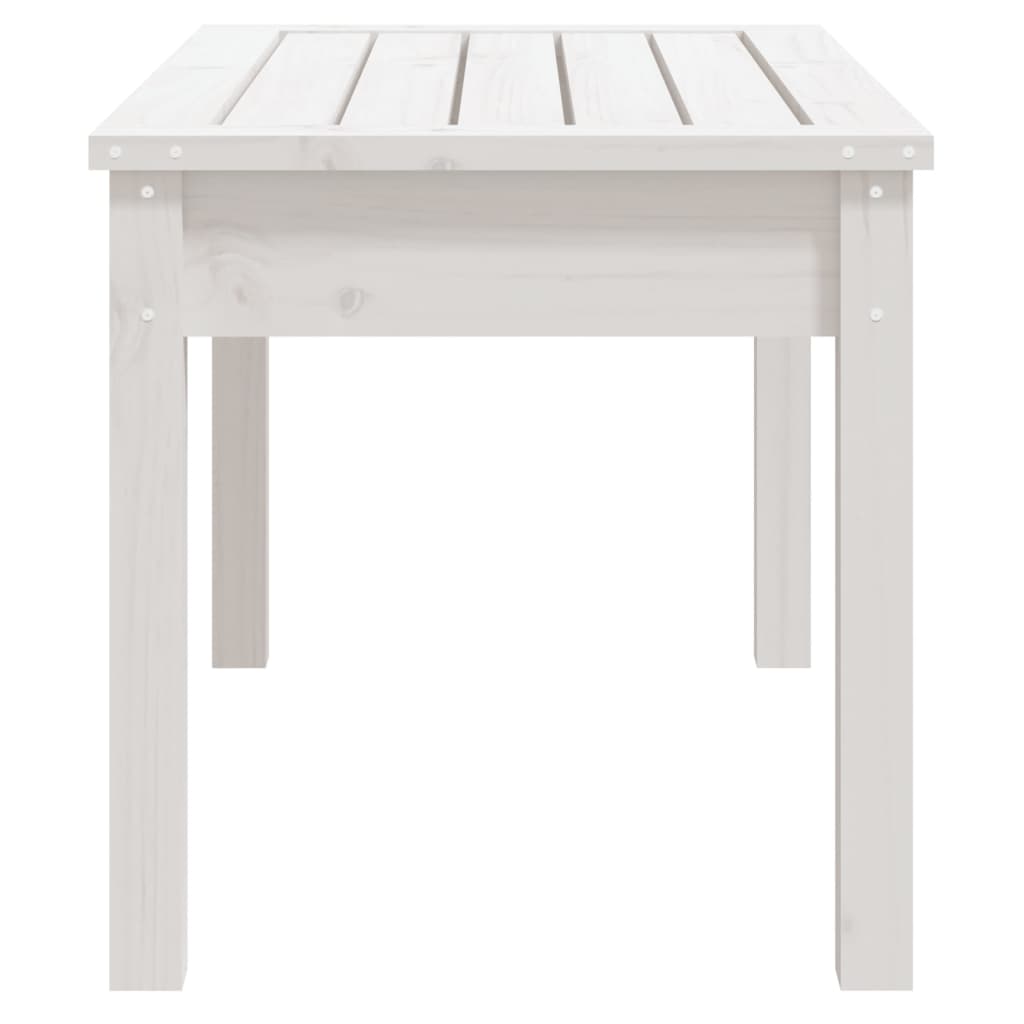vidaXL Gartenbank Weiß 80x44x45 cm Massivholz Kiefer