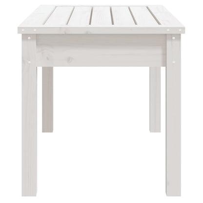 vidaXL Gartenbank Weiß 80x44x45 cm Massivholz Kiefer