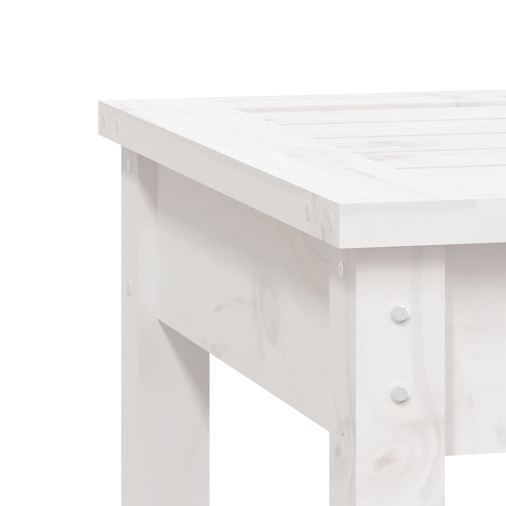vidaXL Gartenbank Weiß 80x44x45 cm Massivholz Kiefer