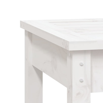 vidaXL Gartenbank Weiß 80x44x45 cm Massivholz Kiefer