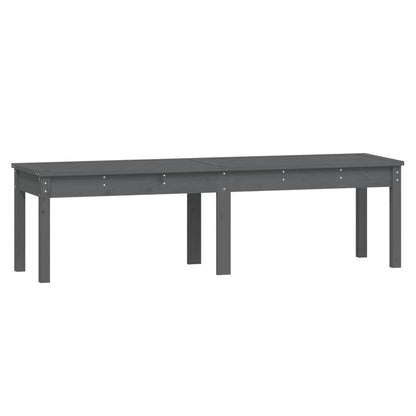 vidaXL Gartenbank 2-Sitzer Grau 159,5x44x45 cm Massivholz Kiefer