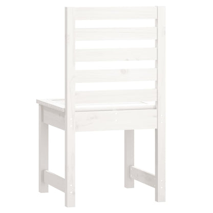 vidaXL Gartenstühle 2 Stk. Weiß 50x48x91,5 cm Massivholz Kiefer