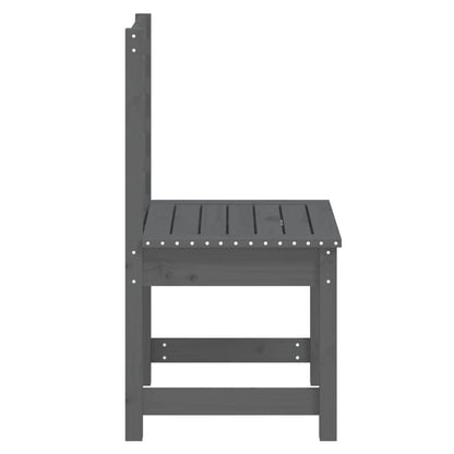 vidaXL Gartenstühle 2 Stk. Grau 50x48x91,5 cm Massivholz Kiefer