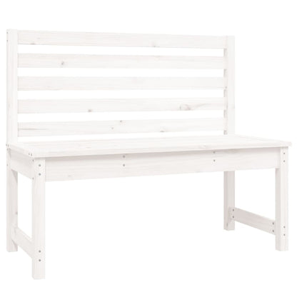 vidaXL Gartenbank Weiß 109 cm Massivholz Kiefer