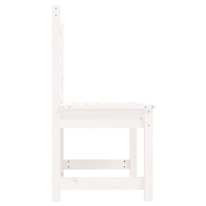 vidaXL Gartenbank Weiß 109 cm Massivholz Kiefer