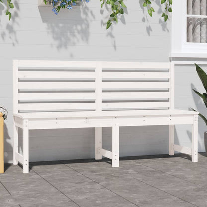 vidaXL Gartenbank Weiß 157,5 cm Massivholz Kiefer