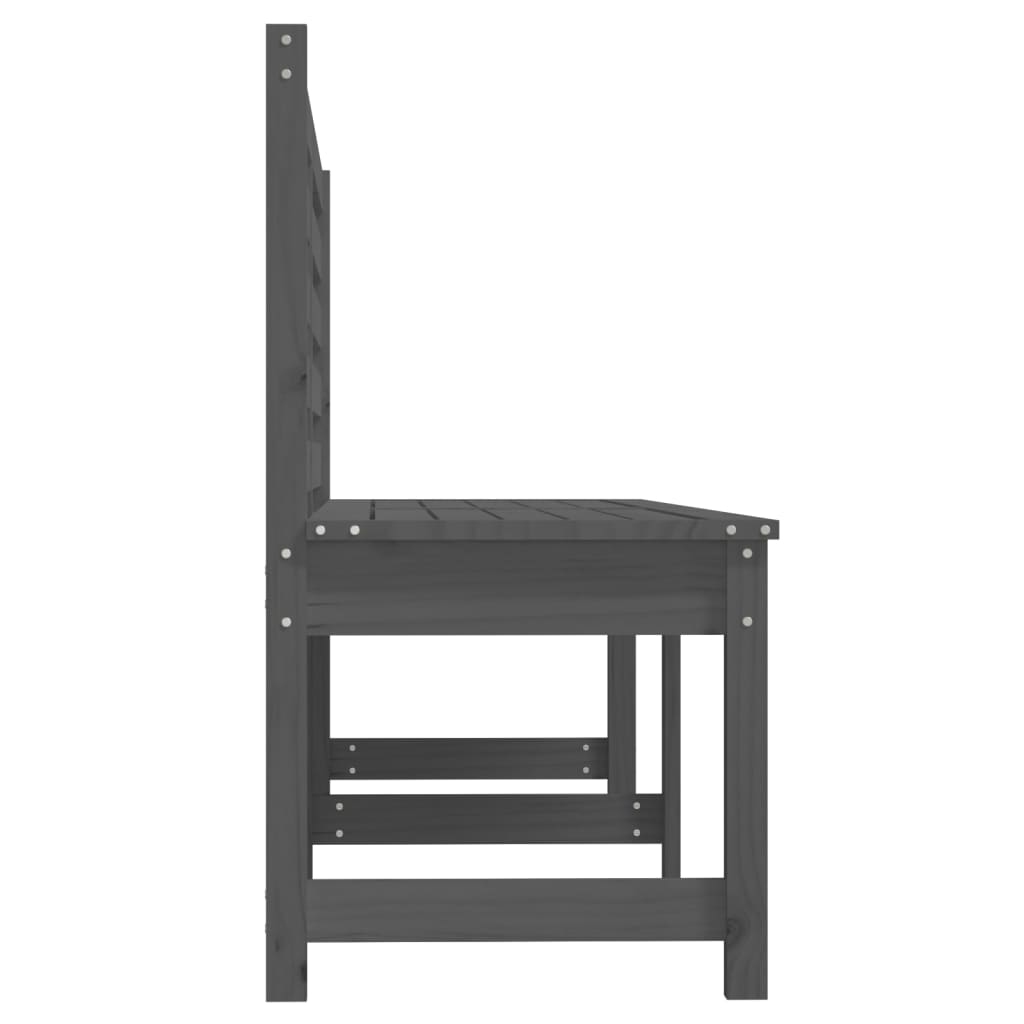 vidaXL Gartenbank Grau 201,5 cm Massivholz Kiefer