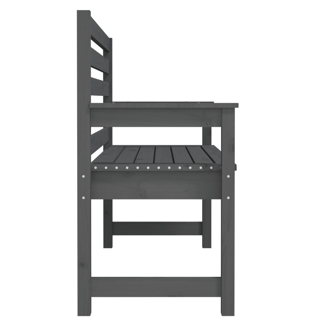 vidaXL Gartenbank Grau 109x48x91,5 cm Massivholz Kiefer