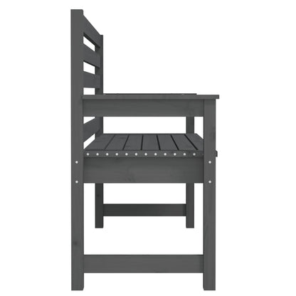 vidaXL Gartenbank Grau 109x48x91,5 cm Massivholz Kiefer