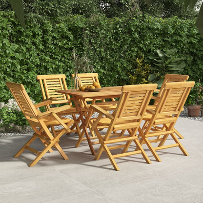 vidaXL Gartenstühle 6 Stk. Klappbar 56x63x90 cm Massivholz Teak